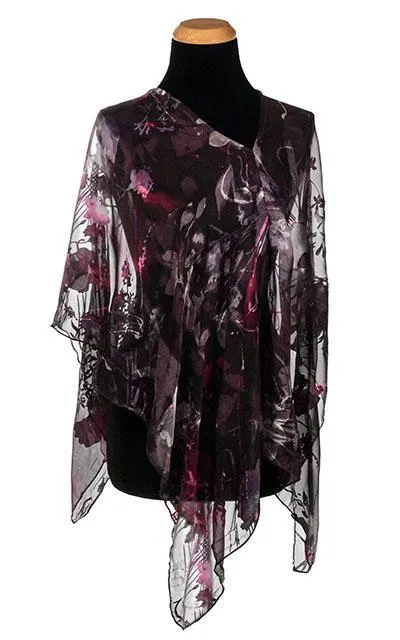 Garden Path Poncho - Azalea