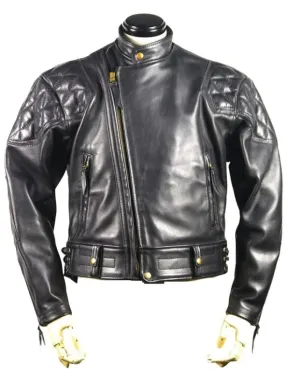 Gay Leather Padded Jacket Black