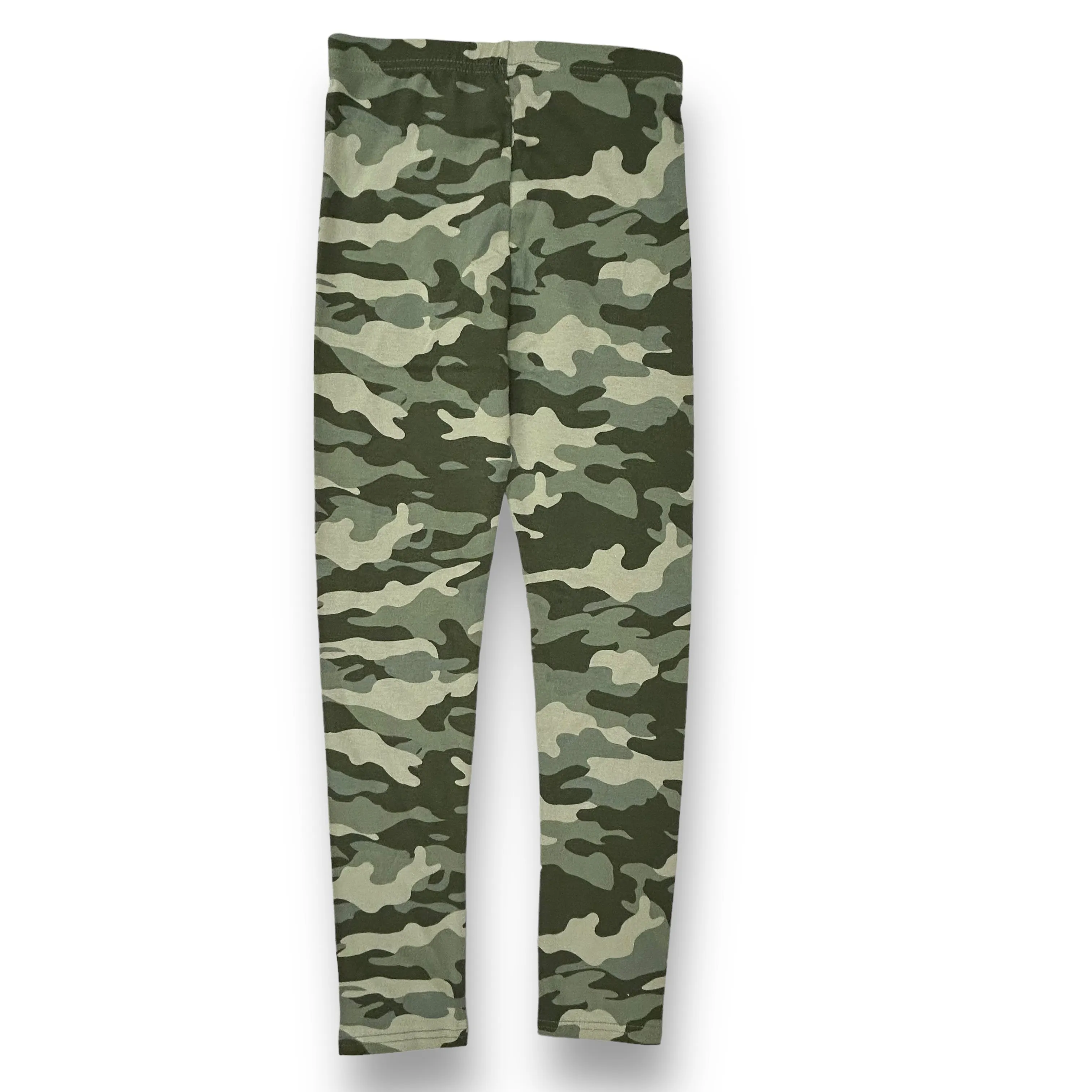 Girls Old Navy Size 10/12 L Green Camo Stretch Leggings