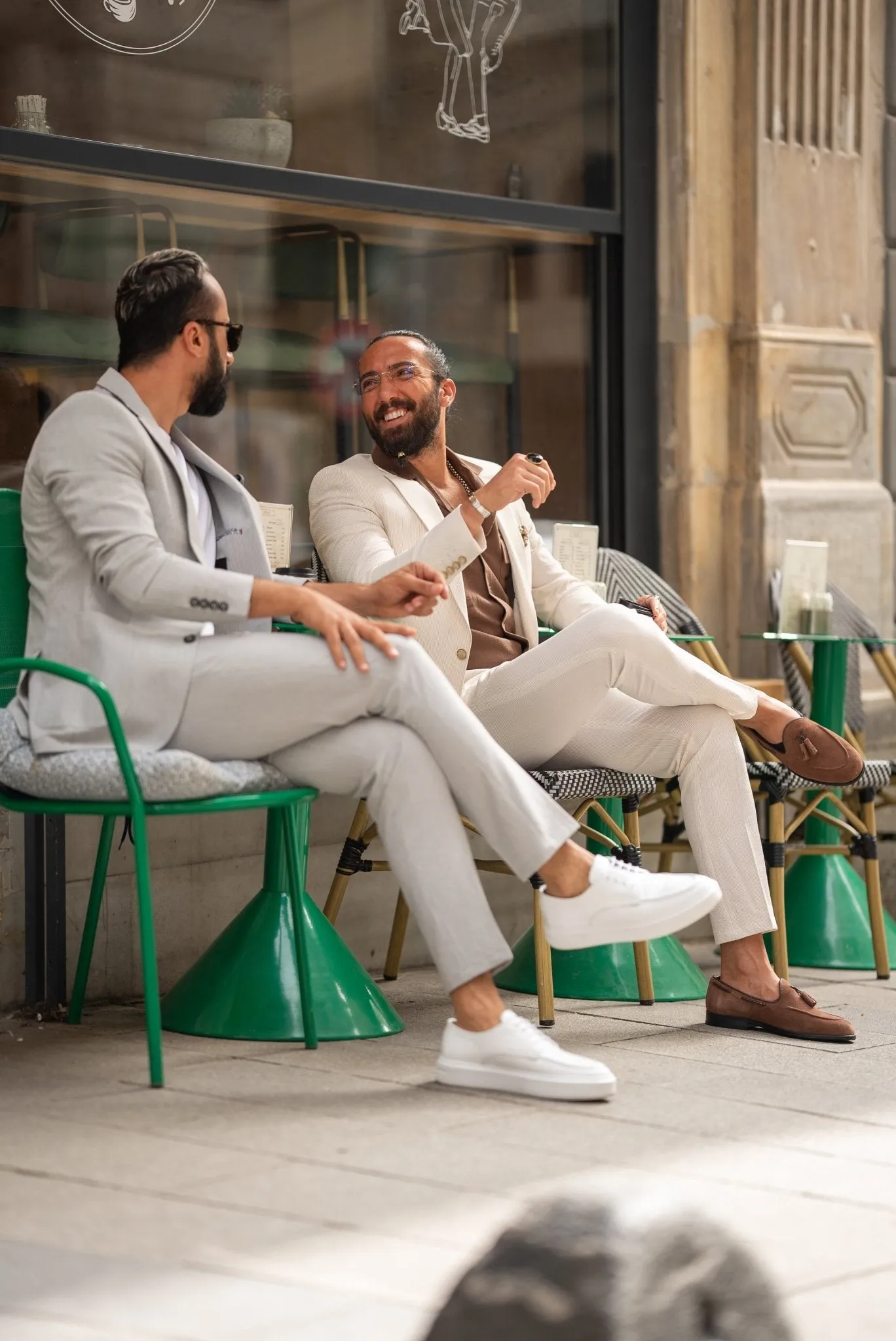 Gray Seersucker Casual Suit