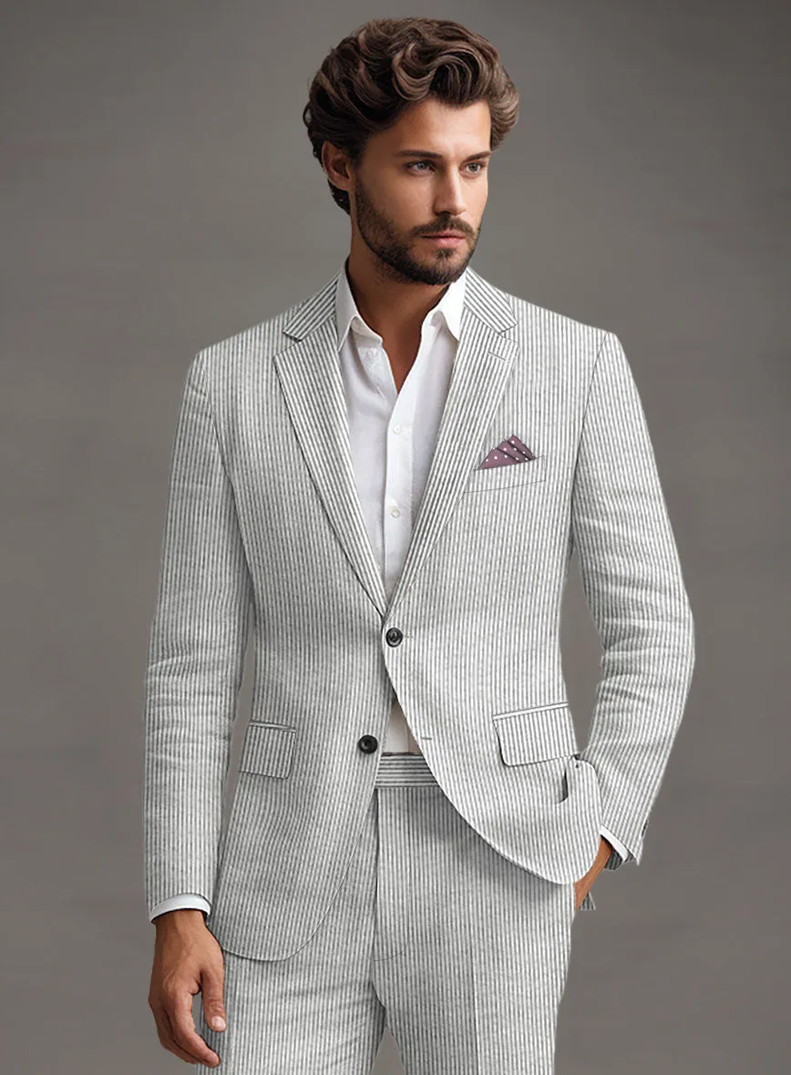 Gray Seersucker Jacket