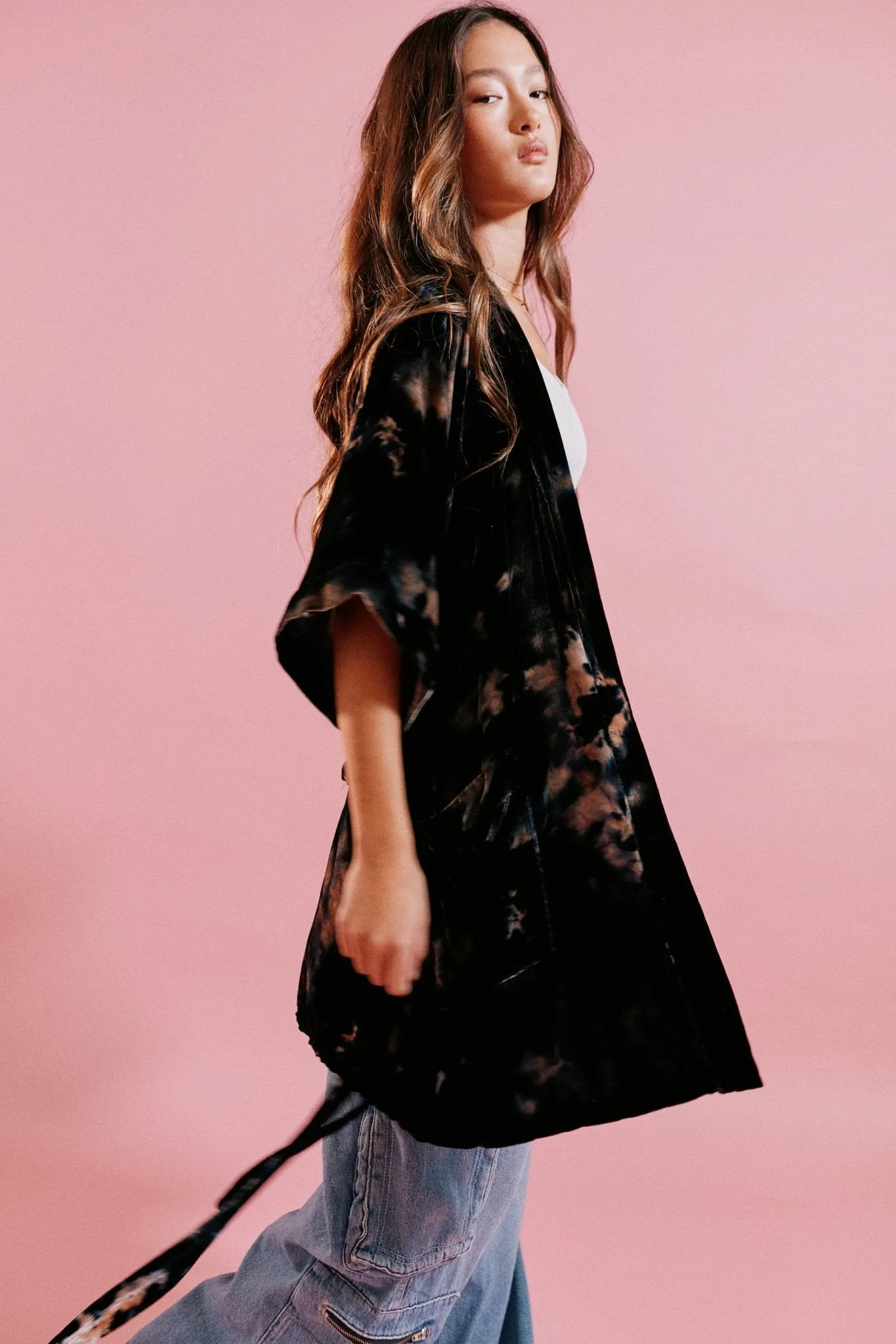 Half Moon Kimono in Velvet