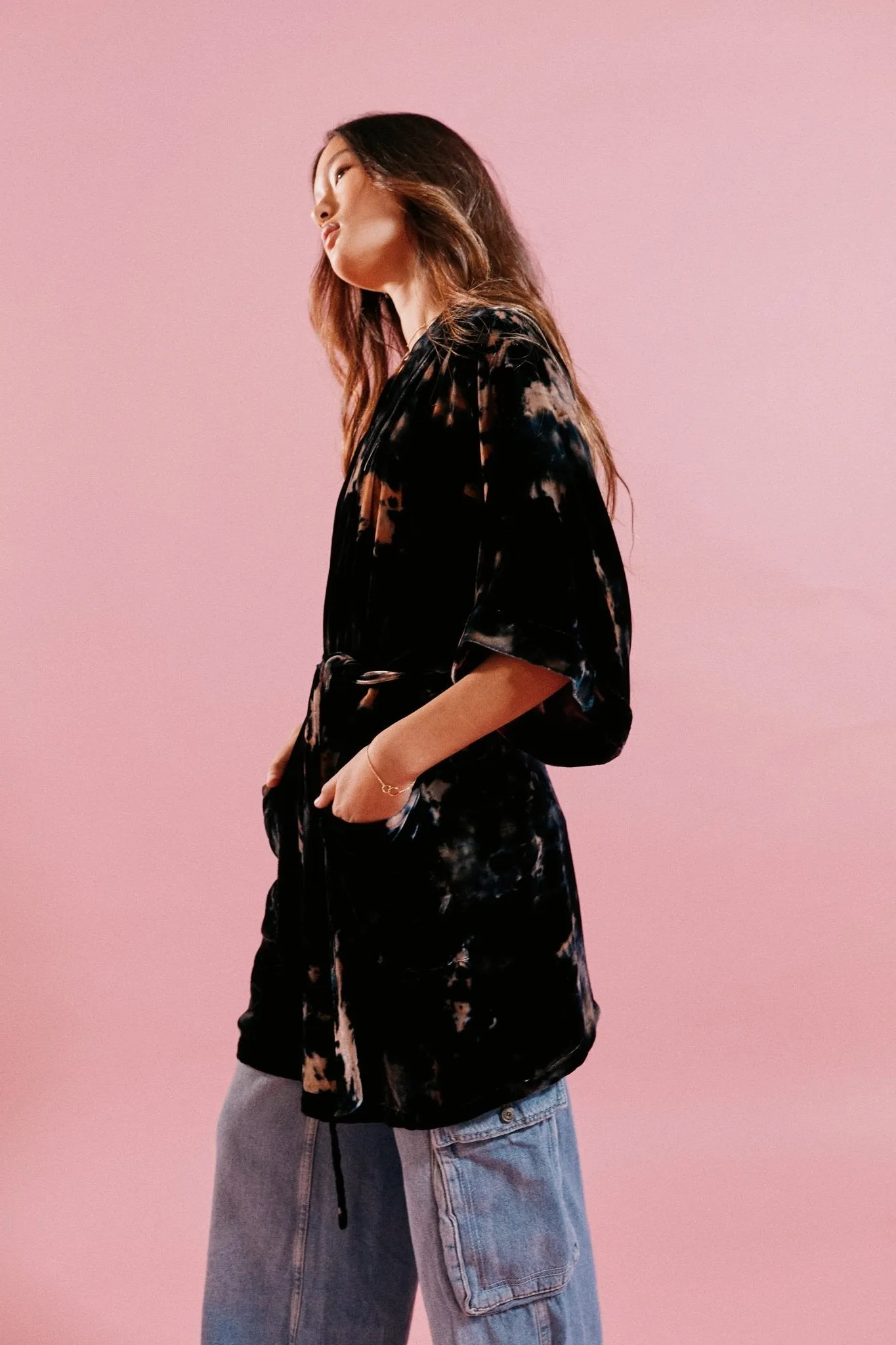 Half Moon Kimono in Velvet