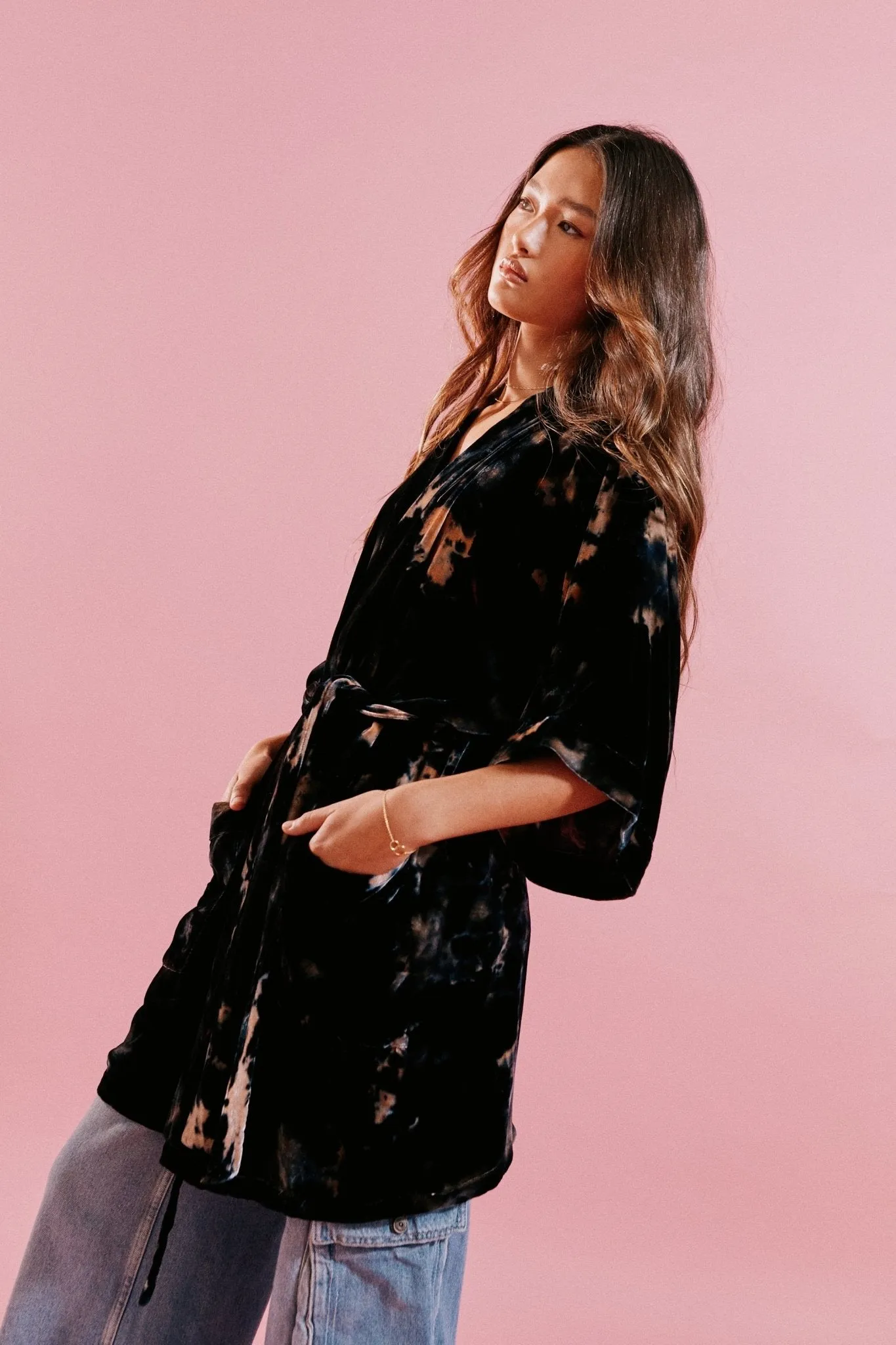 Half Moon Kimono in Velvet