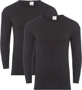 Heatwave® Pack of 2 Men's Thermal Long Sleeve Top, Warm Underwear Baselayer