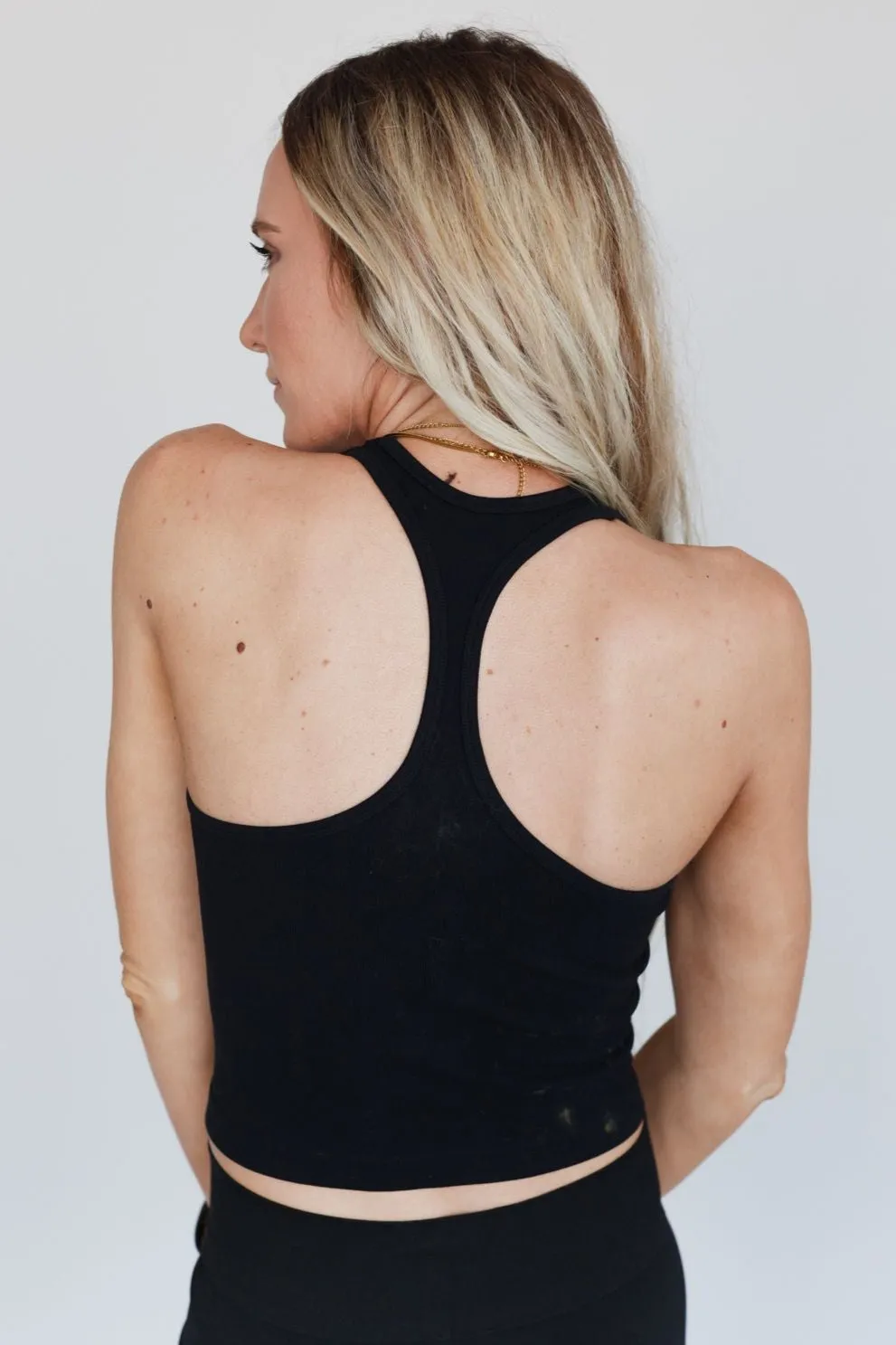 High Neck Racerback Brami - Black