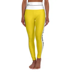 High Waisted Yoga Leggings, Gold Yellow Salt Of The Earth Matthew 5:13