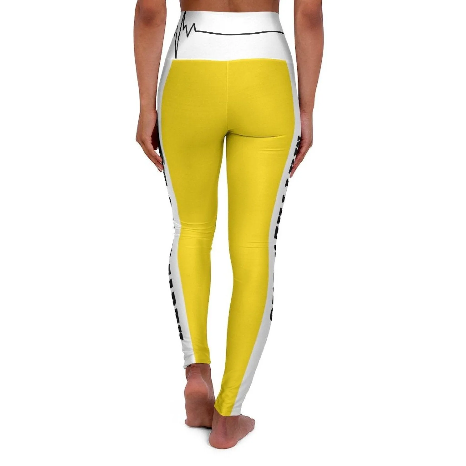 High Waisted Yoga Leggings, Gold Yellow Salt Of The Earth Matthew 5:13