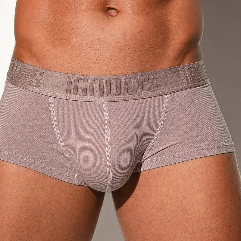 IGOODIS men's trunks underwear Summer Solid Color