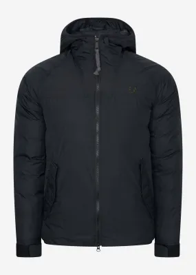 Insulated hooded jacket - black