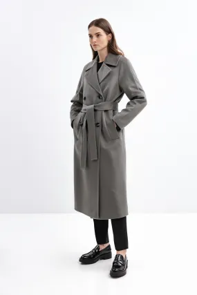 JADE BELTED WOOL COAT