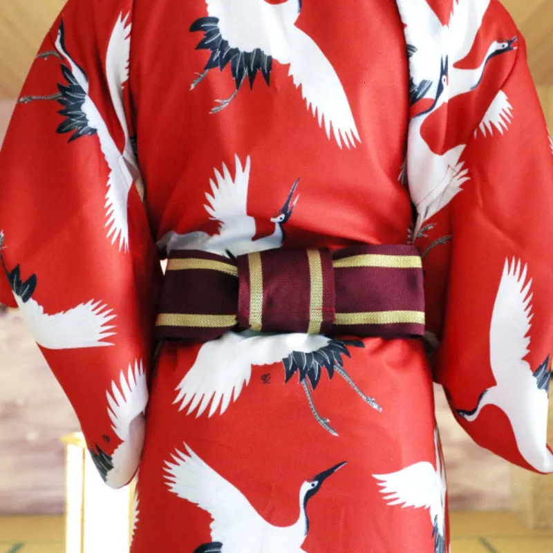 Japanese Crane Kimono Dress