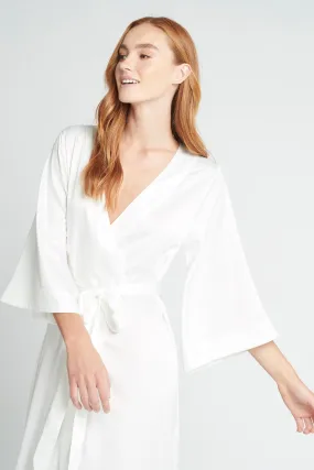 Jasmine Long Robe - White