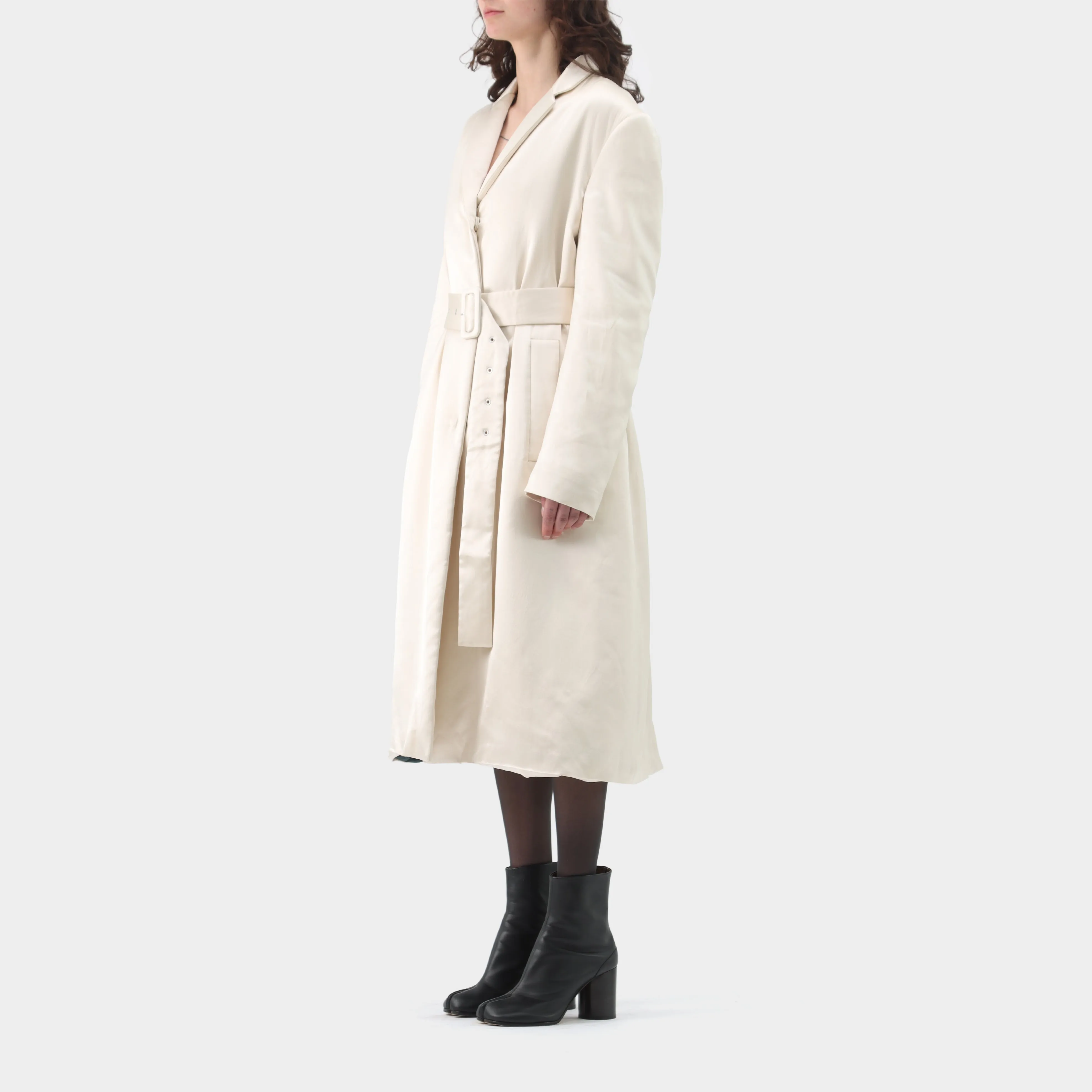 Jil Sander Satin Wool Padded Coat