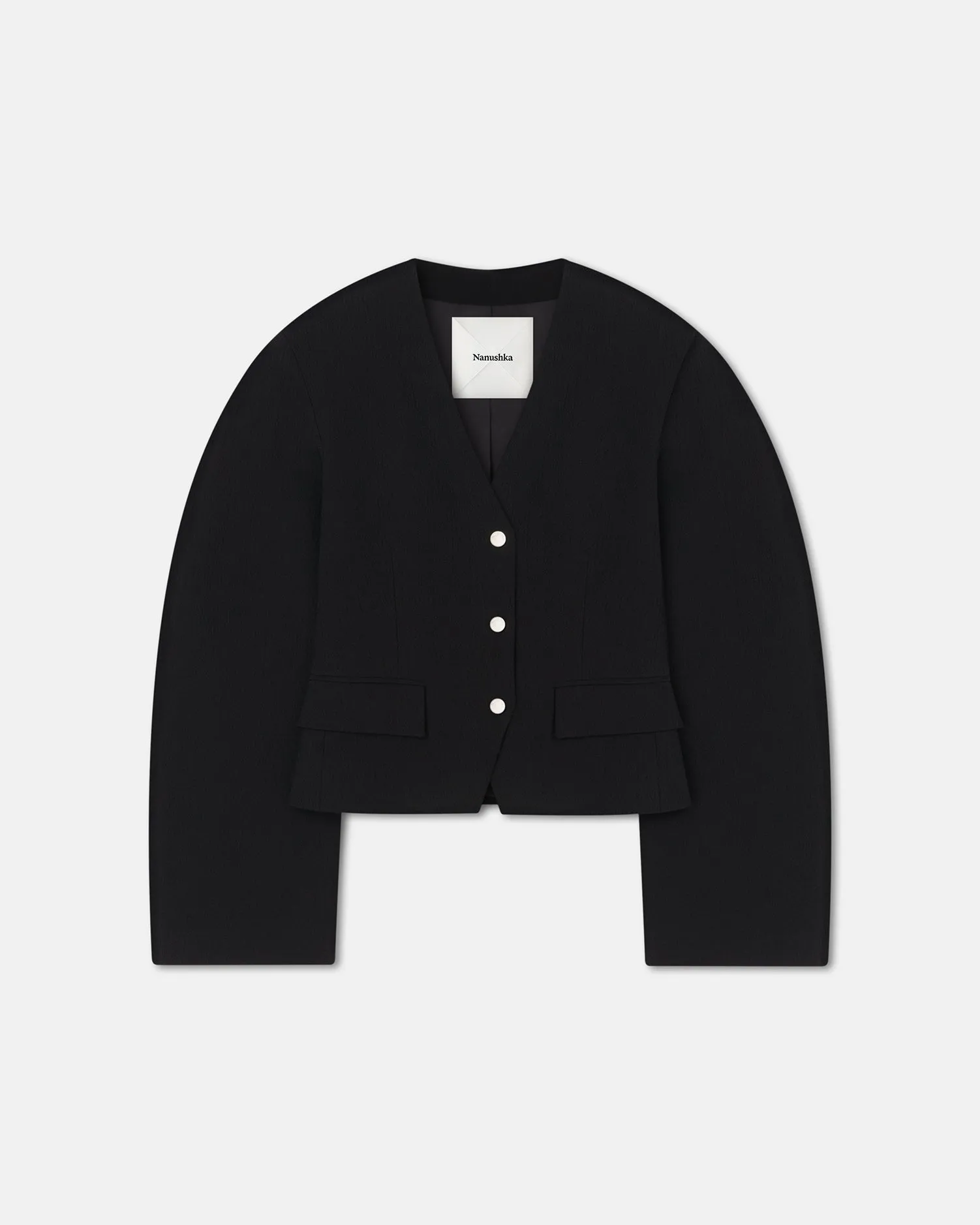 Kiyo - Seersucker Blazer - Black