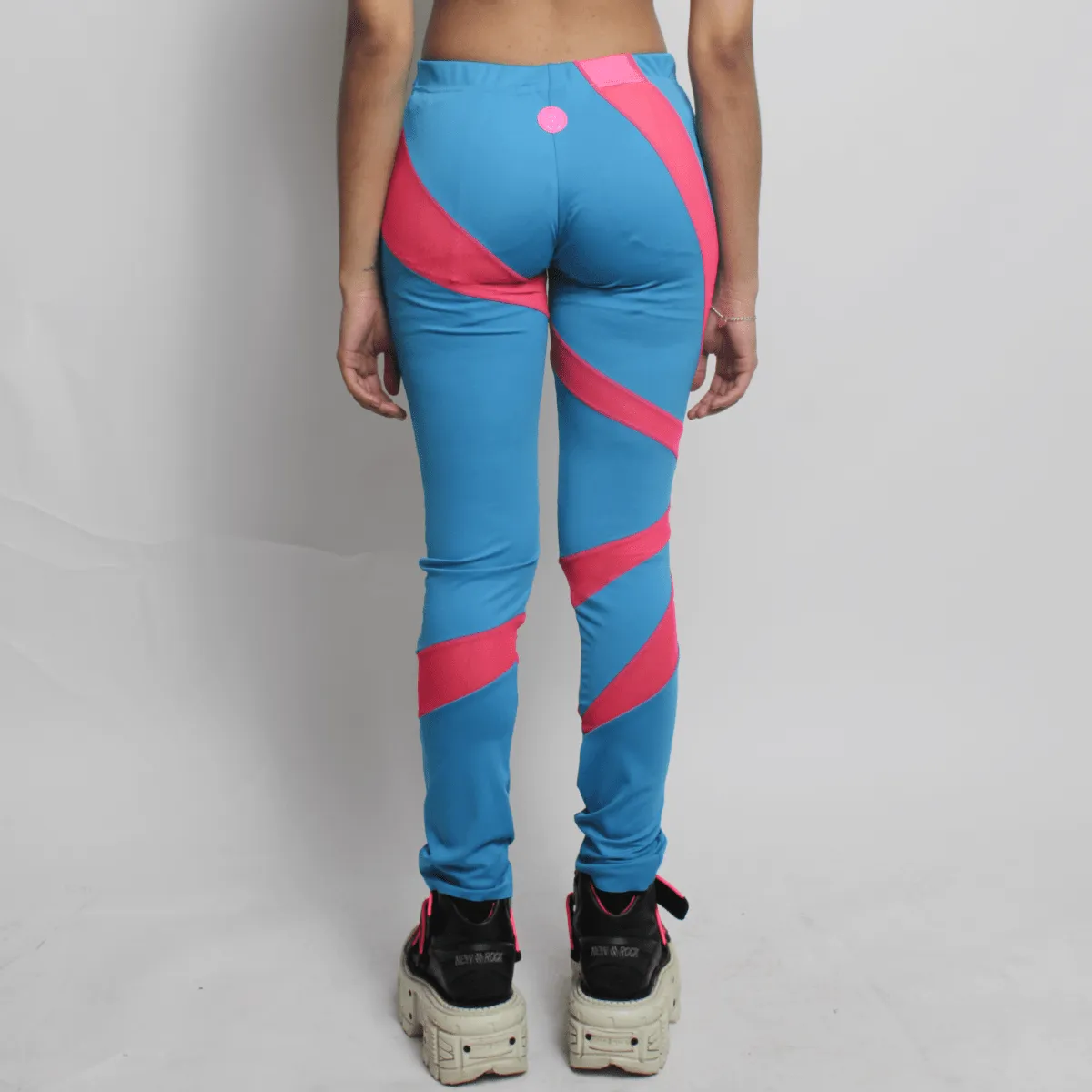 LASER LEGGINGS BLUE / PINK