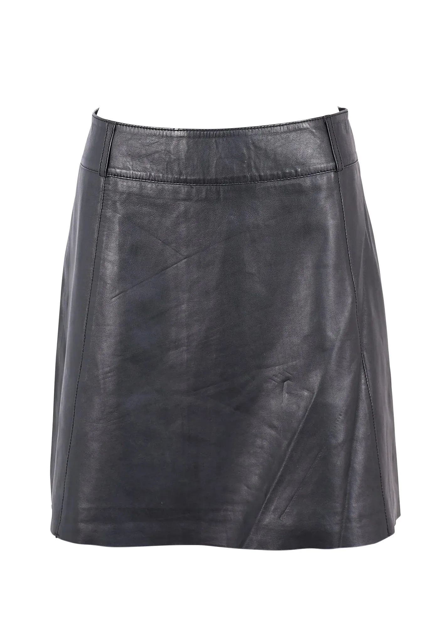 Leather A line Skirt