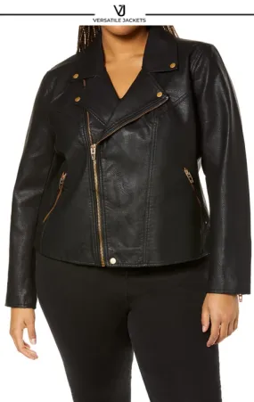 Lifechanger Faux Leather Moto Jacket