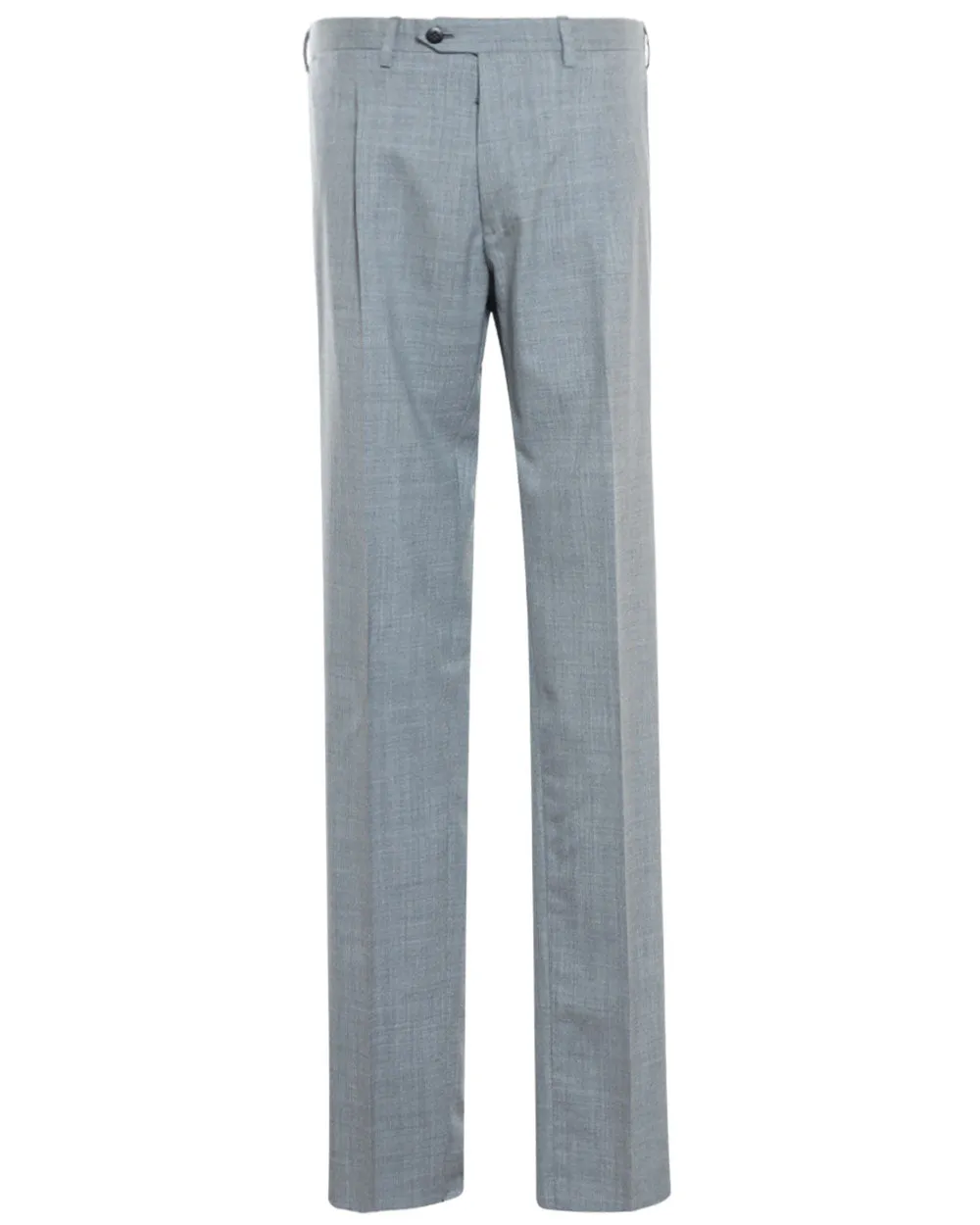 Light Grey Virgin Wool Single Pleat Dress Trouser