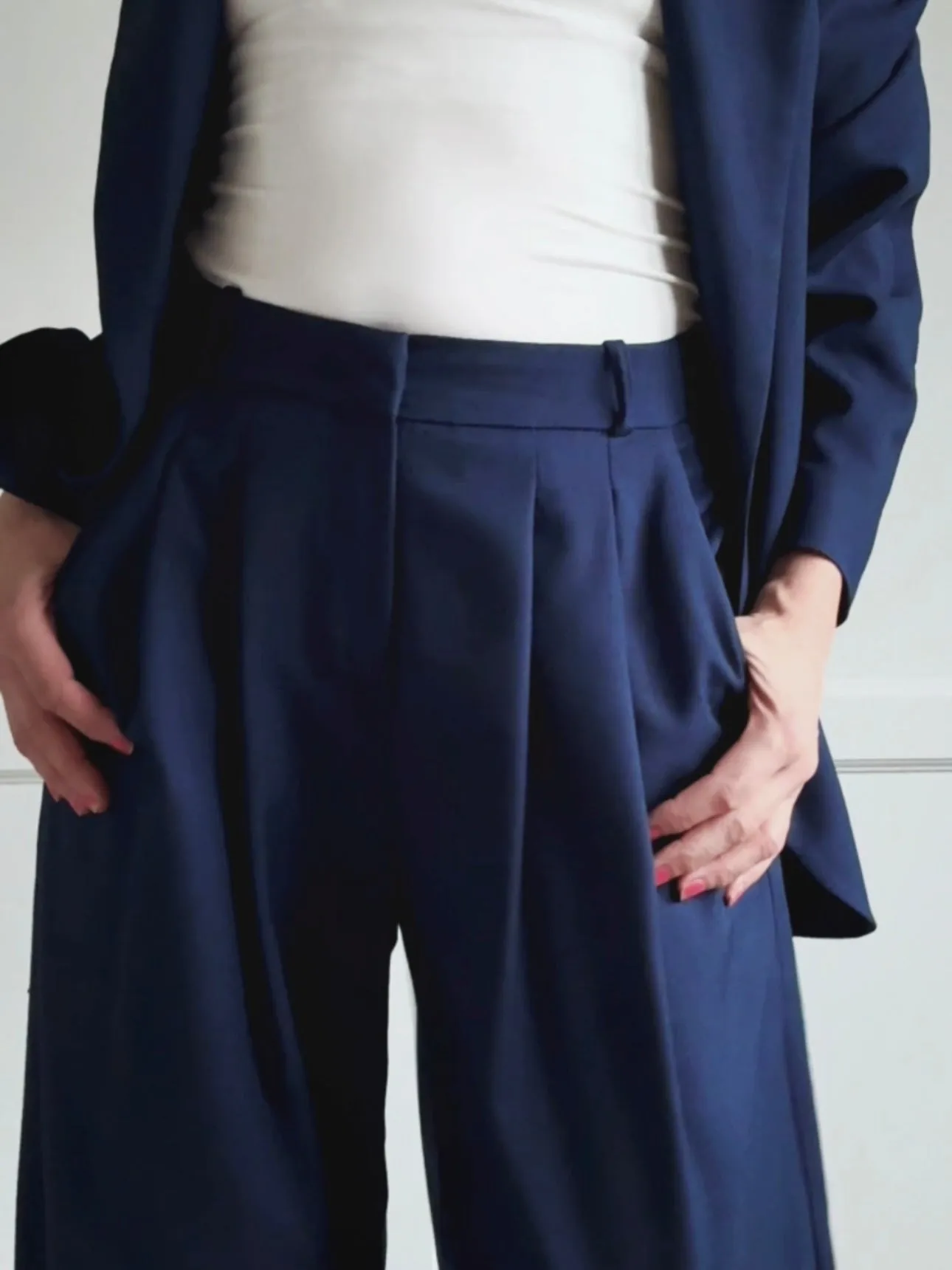 LOOSE SLACKS - DARK BLUE