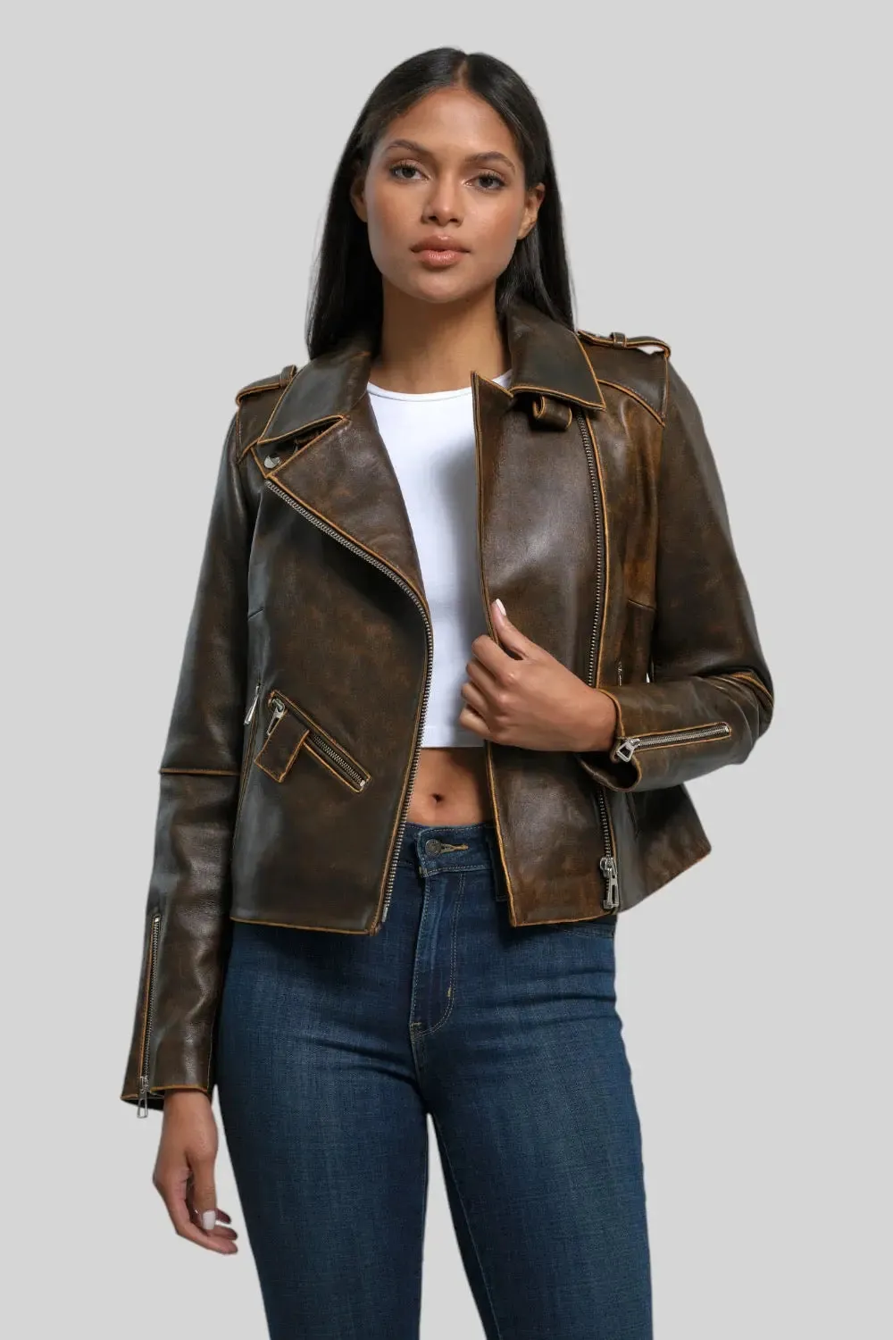 Loretta Vintage Leather Jacket