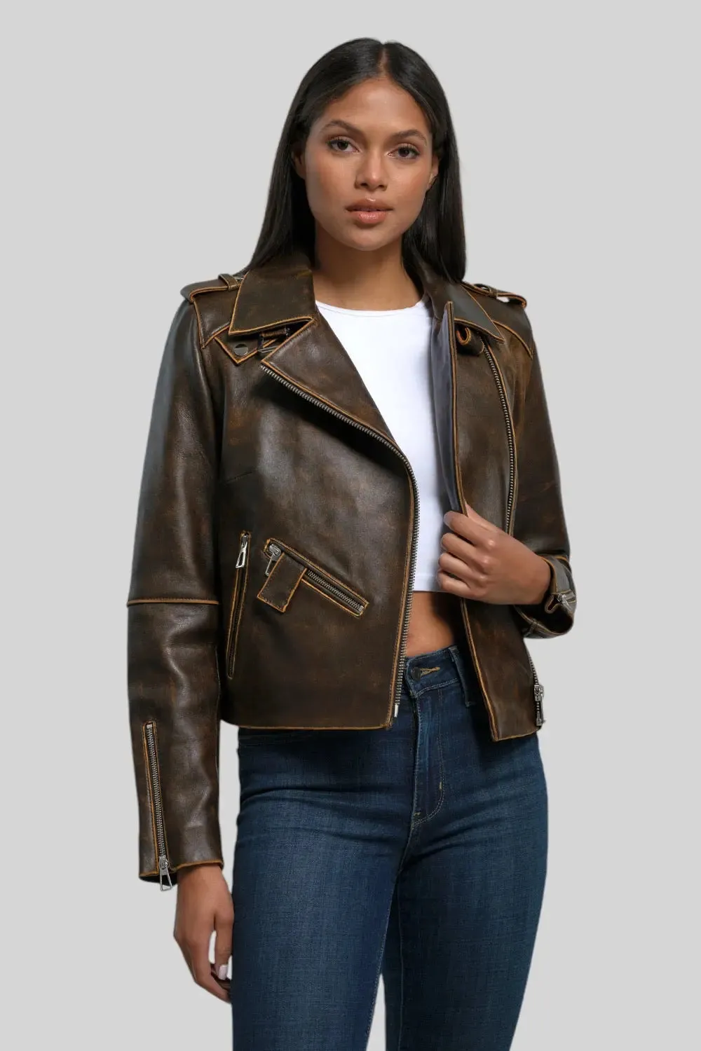 Loretta Vintage Leather Jacket