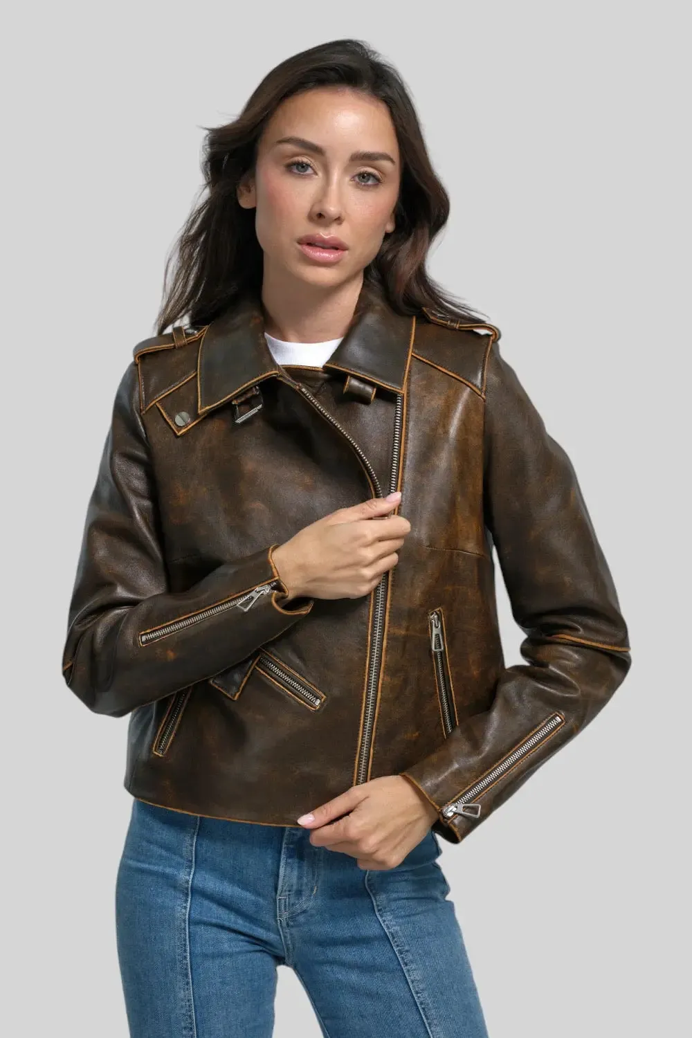 Loretta Vintage Leather Jacket