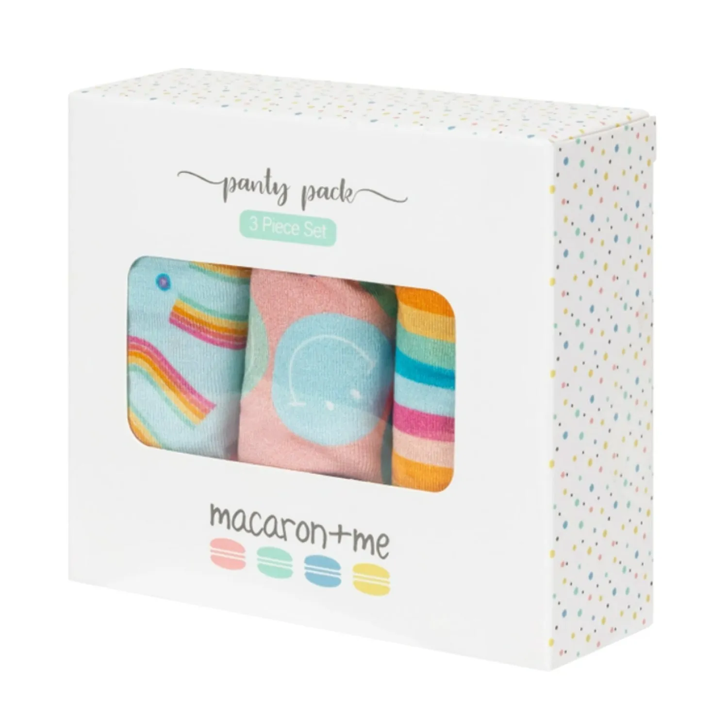 Macaron   Me Bamboo Girls Underwear Set - Smiles