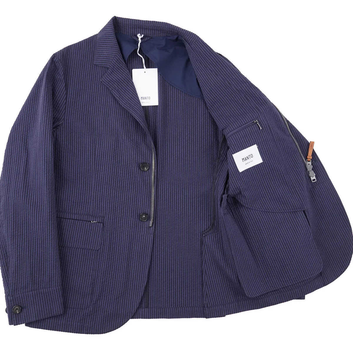 Manto Seersucker Cotton Outerwear Blazer