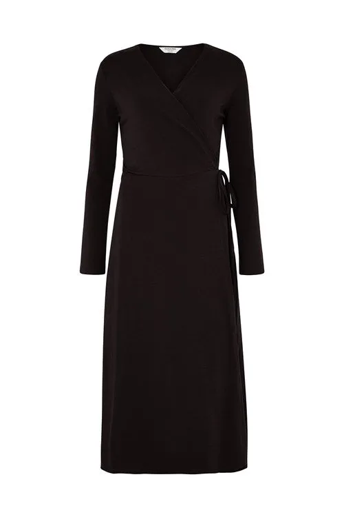 Mathilde Wrap Dress in Black