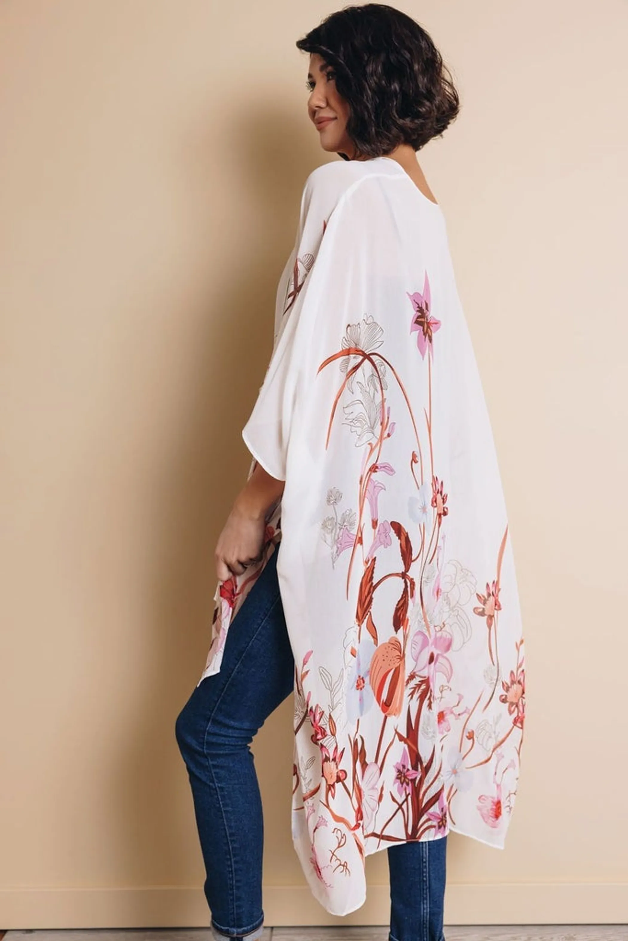 May Flowers Floral Kimono