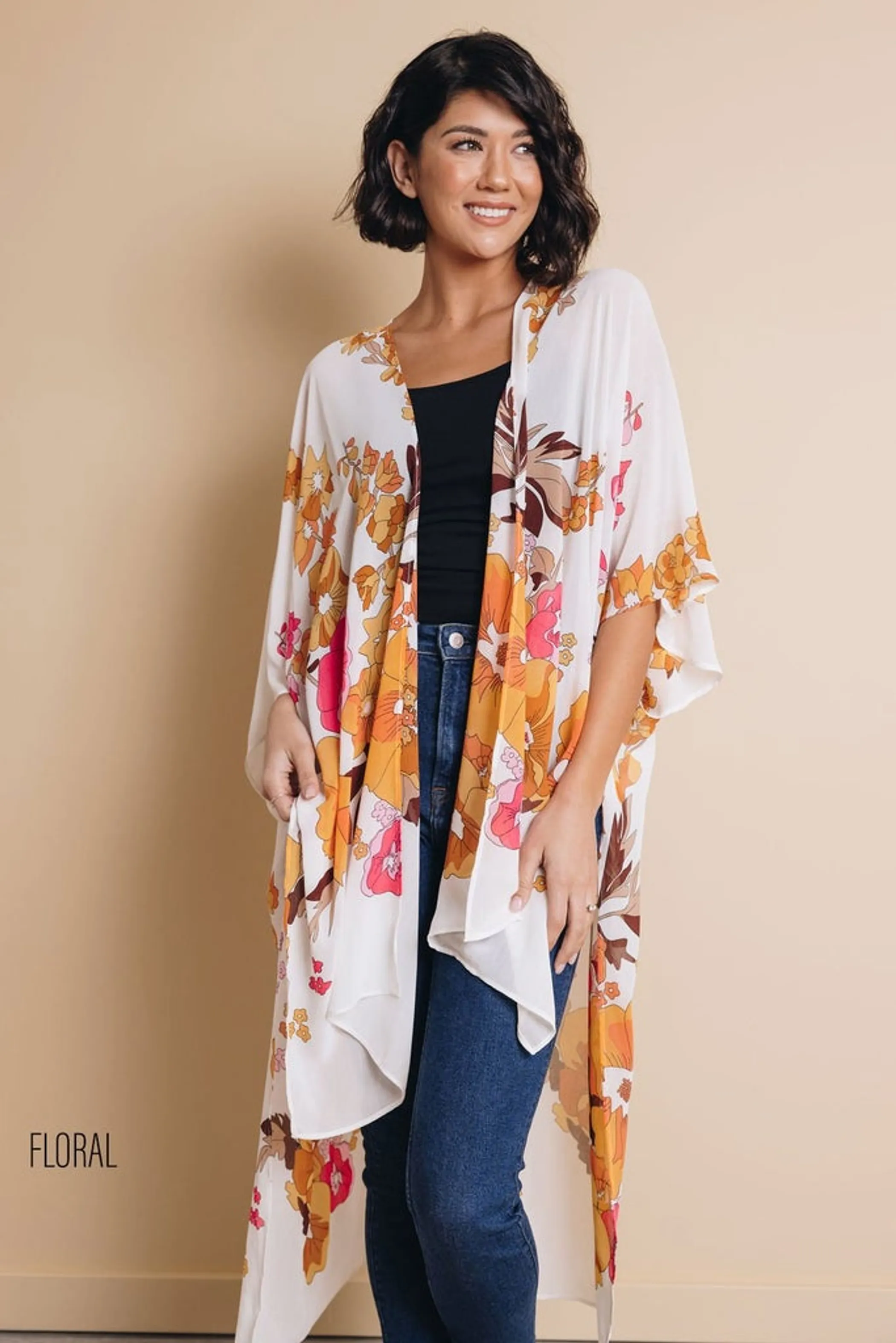 May Flowers Floral Kimono