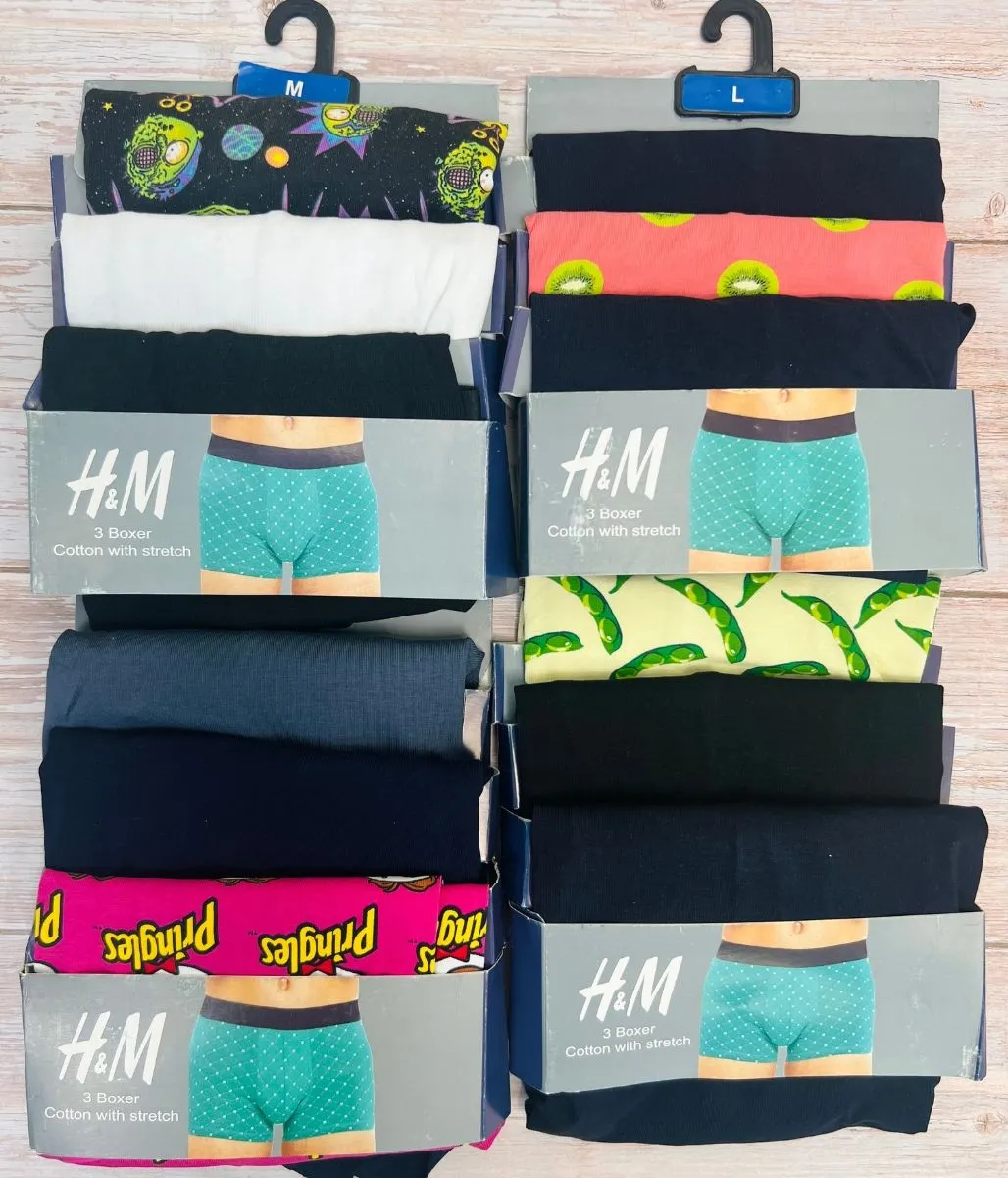 Men's 3 Pack Novelty Mix Boxer Shorts