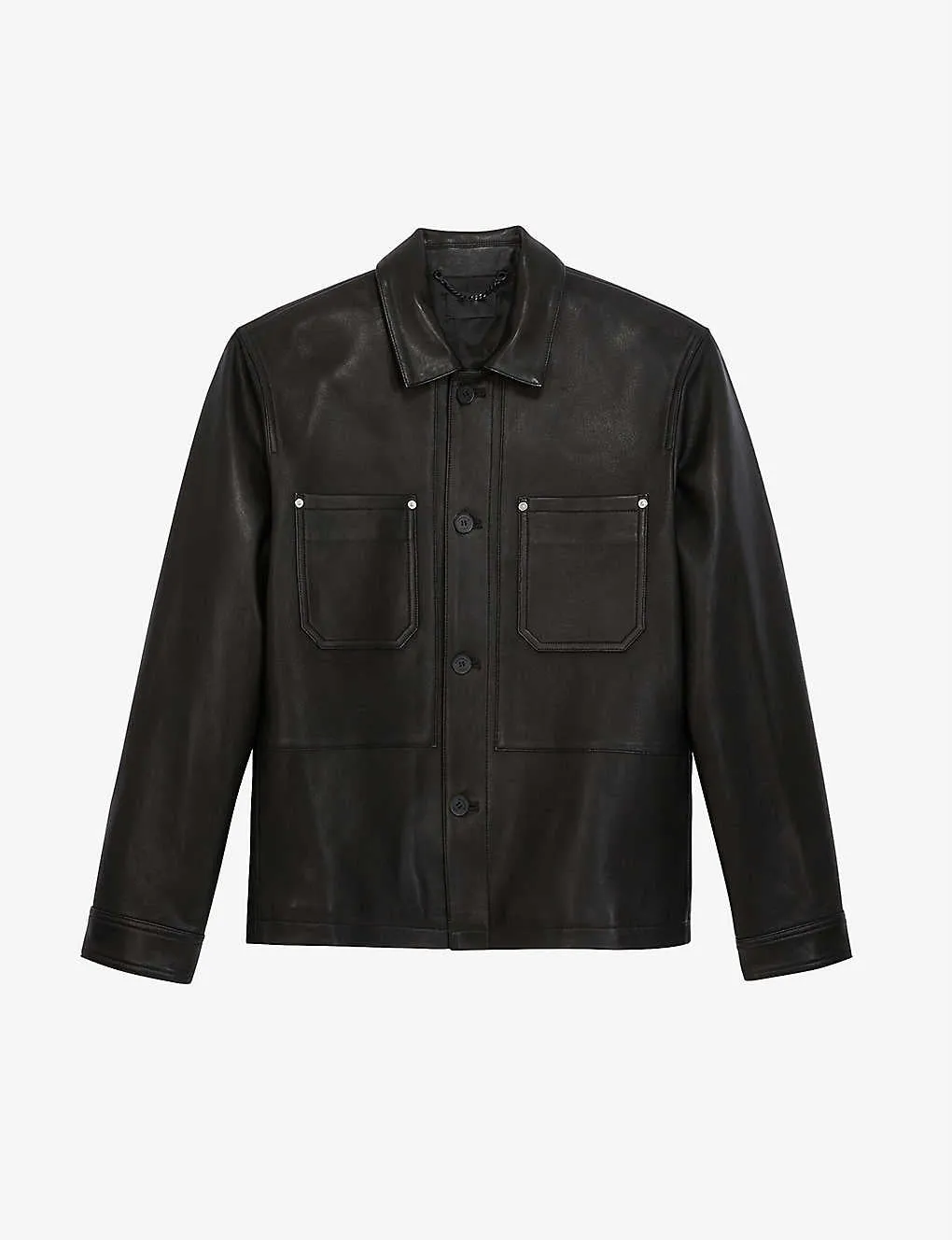 Men’s Black Leather Shirt