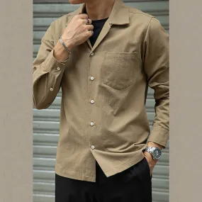 Men's Cuban Collar Wear-resistant Layered Jacket