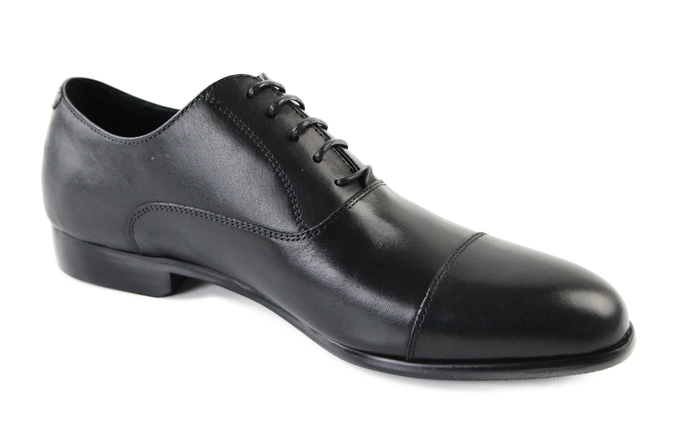 Mens Zasel Danny Black Leather Lace Up Shoes