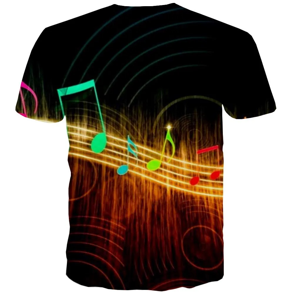 Music T shirts Men Instrument Tshirt Printed Retro Tshirts Cool Electronic Tshirts Novelty