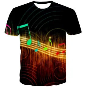 Music T shirts Men Instrument Tshirt Printed Retro Tshirts Cool Electronic Tshirts Novelty