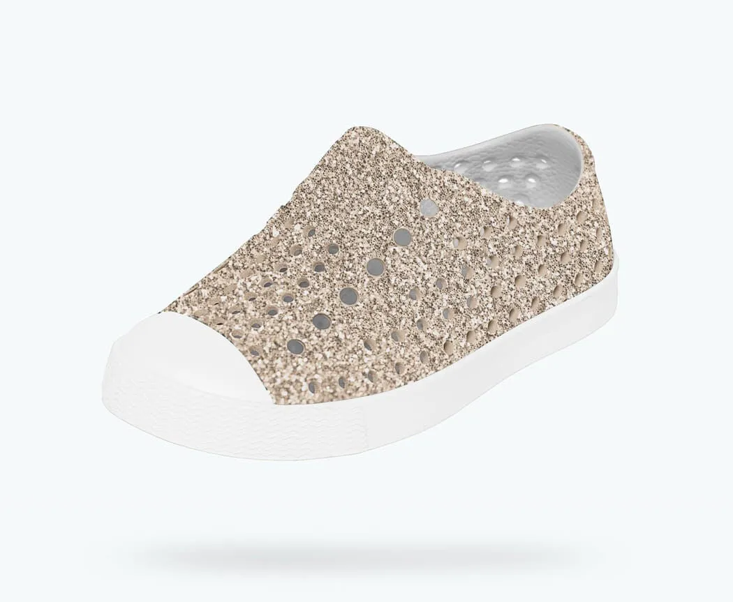 Native Kid's Jefferson Bling Sneaker - Metal Bling/Shell White 13100112-1241