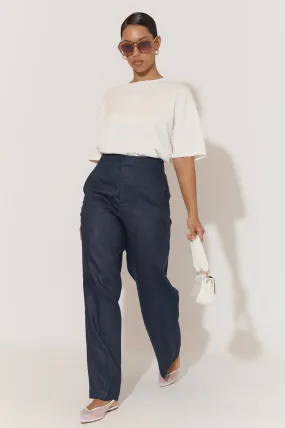 Nisha Linen Pant Navy