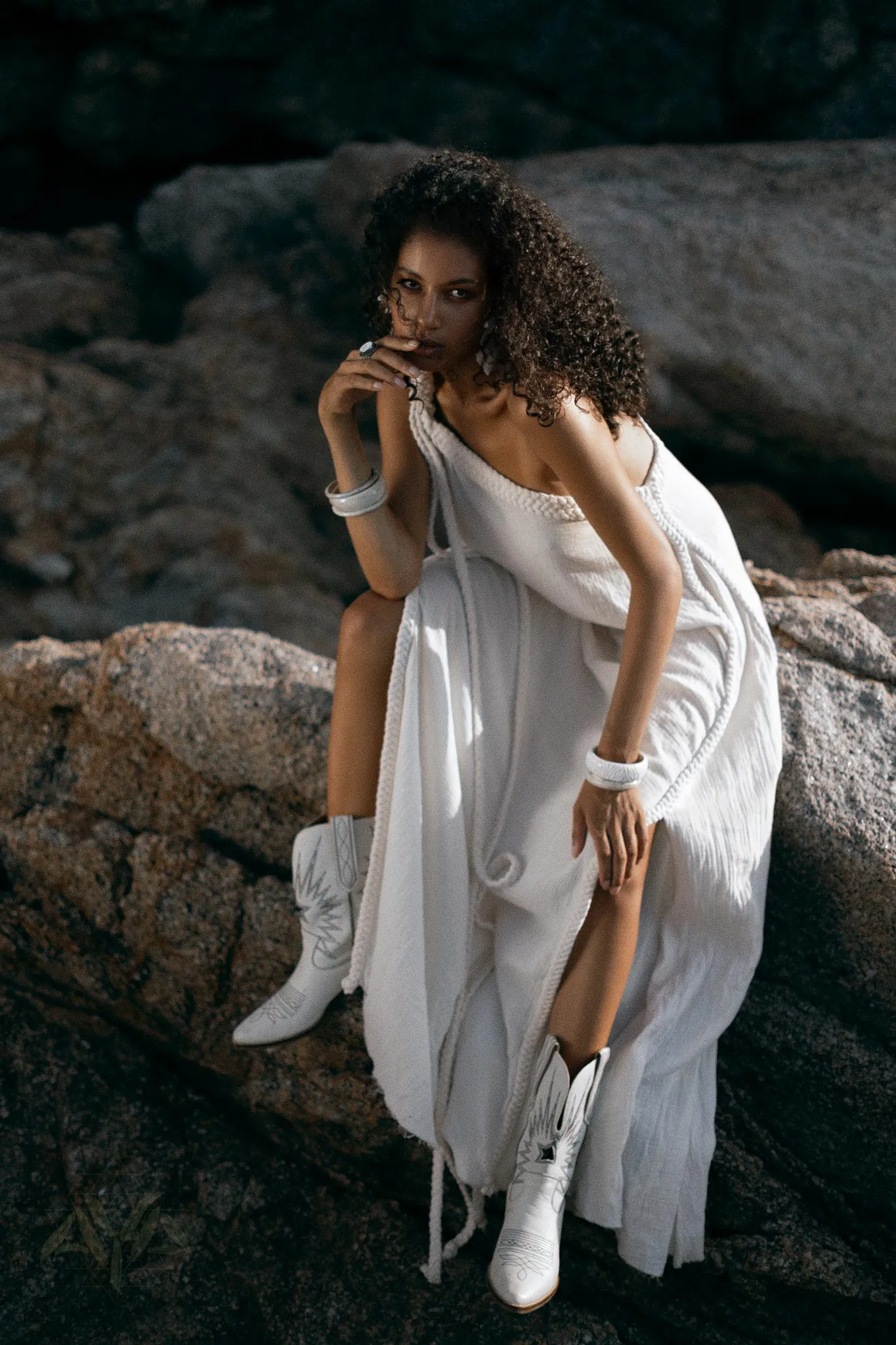 Off-White Aurora Greek Goddess Dress • Greek Gown Toga Dress • Asymmetrical One Shoulder Dress