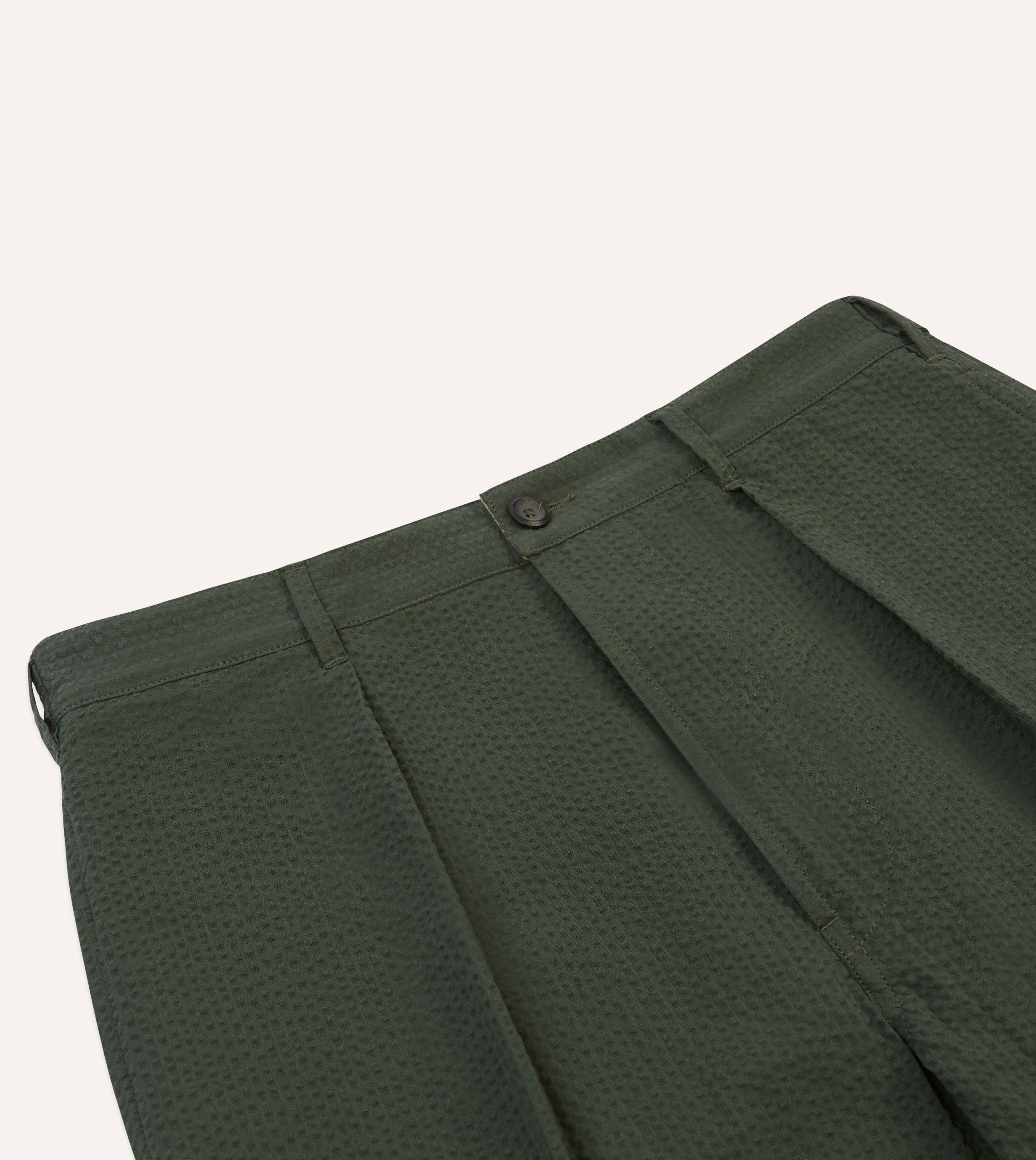 Olive Seersucker Games Trousers