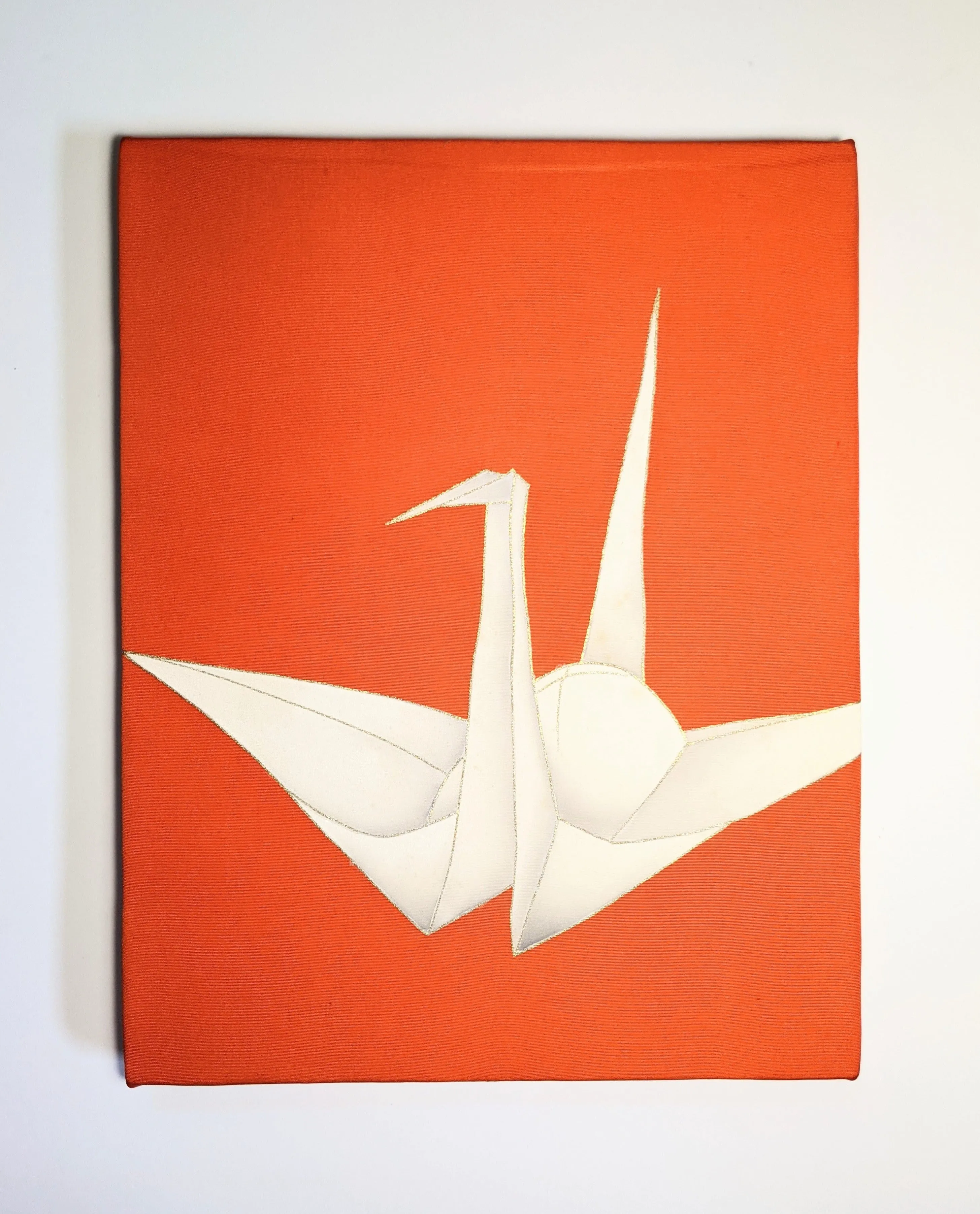 Orange crane wall art