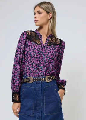 Orla Purple Lace Detail Blouse