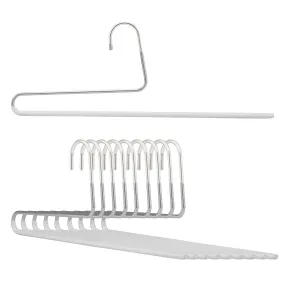 Pant Hanger with Grip Coating, Reverse Hook, KH-35U, White