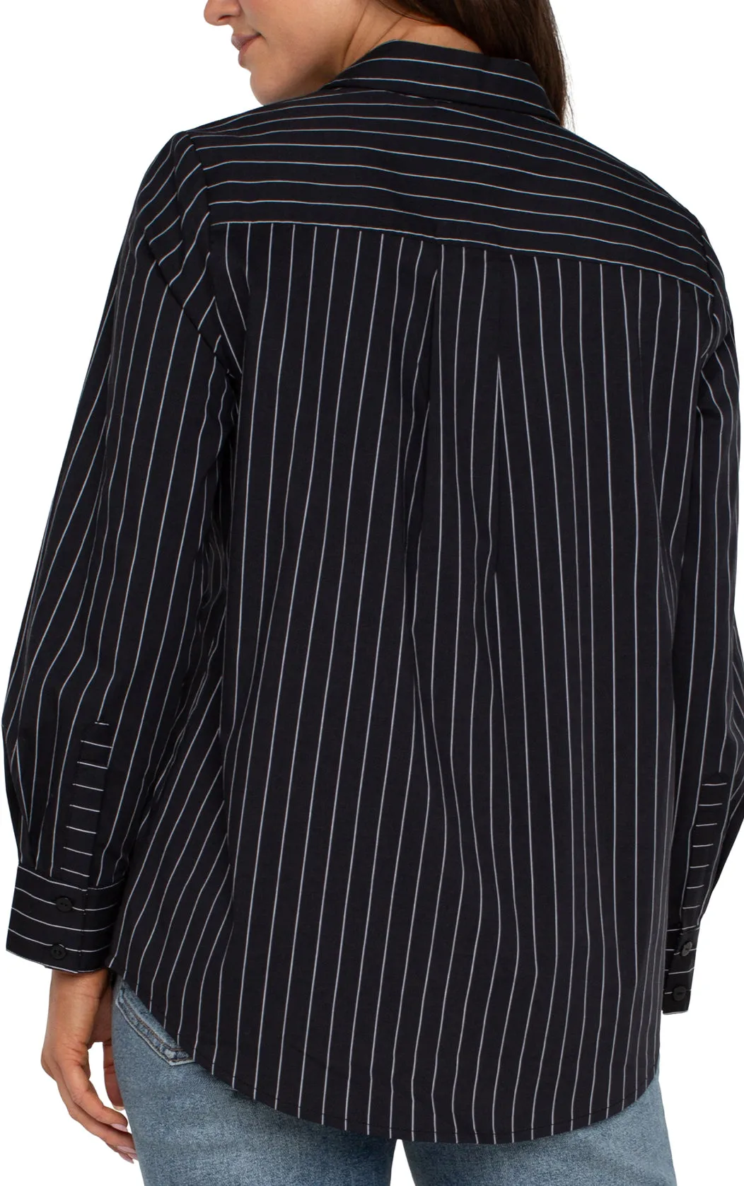 Pinstripe Basic Button Up