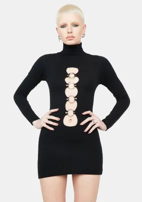 Plotting Moves Cutout Sweater Dress