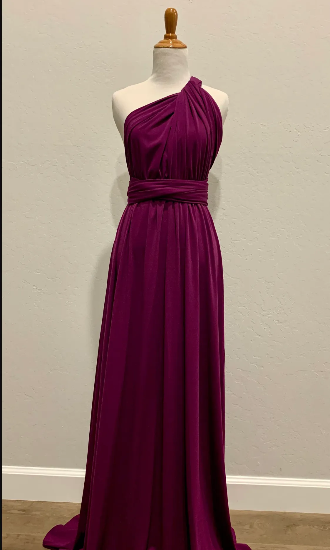 Purplish Red Infinity Dress/ Wrap Convertible Bridesmaid Dress-S87