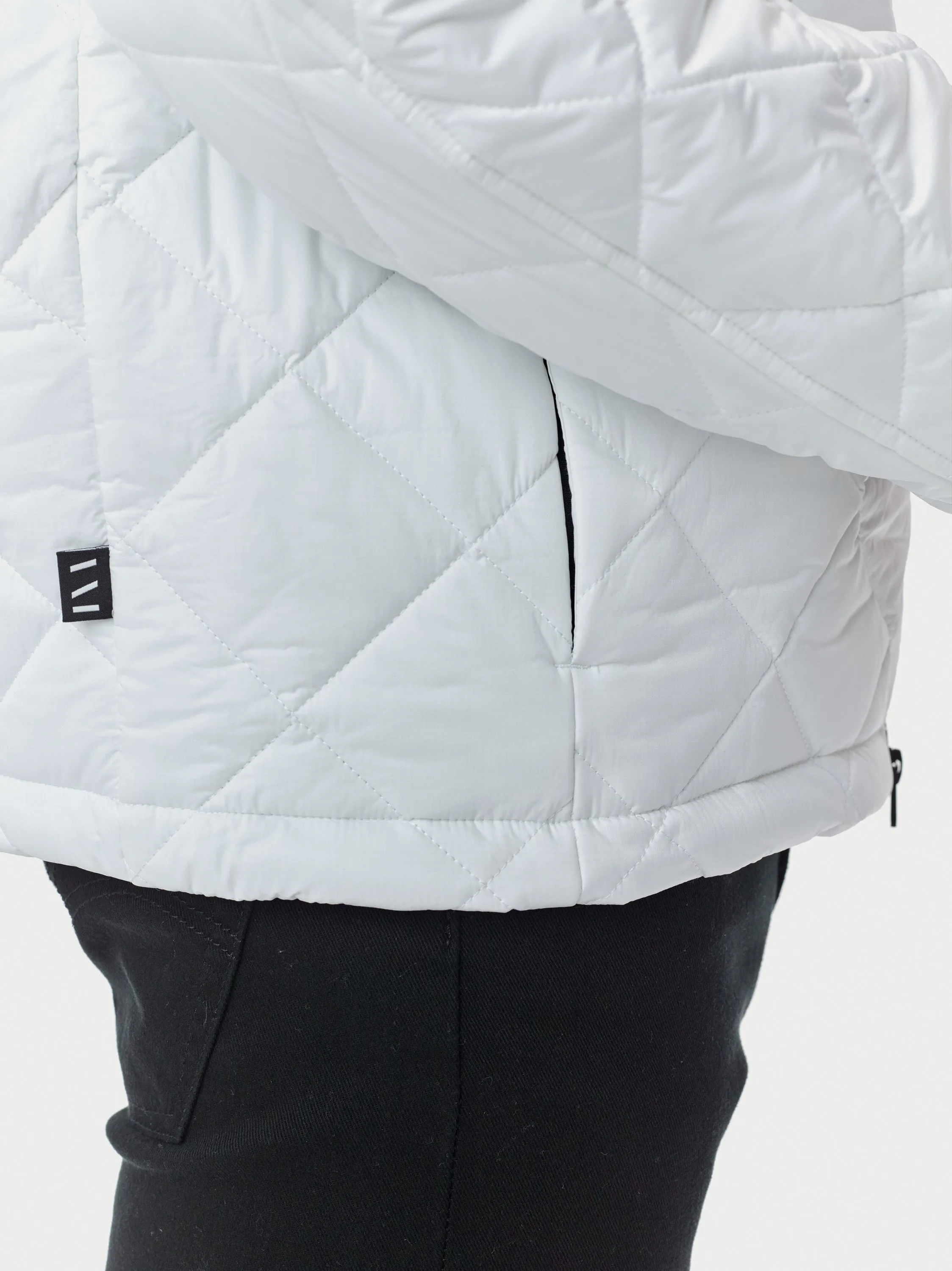 Quilted Bomber - White