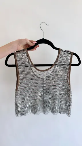 "She's Something" Rhinestone Mesh Tank - LIMITED EDITION!